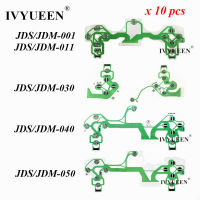 IVYUEEN 10 PCS สำหรับ DualShock 4 PS4 DS4 PRO Slim Controller Conductive Film การทำฟิล์มปุ่มกด FLEX CABLE JDM 050 040 030 011-sg7f