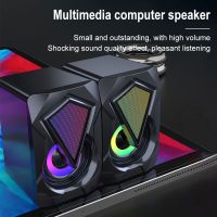 Multimedia Computer Speaker Colorful Light Effect Usb Wired Subwoofer Home Office Desktop Game Mini Speaker