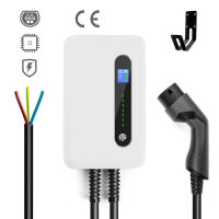 EV สถานีชาร์จเคเบิ้ล32A รถยนต์ไฟฟ้าชาร์จไฟในรถ EVSE Wall ติดผนังประเภท2สาย IEC 62196-2ระดับ2 240โวลต์7.6KW