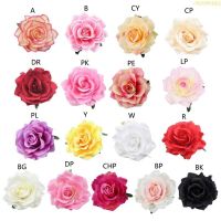 blg Floral Clip Fabric Rose Flowers Hair Clip Hair Pins Rose Brooch Flowers Pin 【JULY】