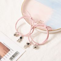 Candy Jewelry 2 In 1 Hairband celet with Bell Elastic Couple Astronaut celets 1 Pair Pink Black Blue
