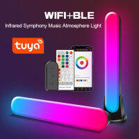 WiFi สมาร์ท RGB นำแถบแสง Tuya กับบลูทูธ APP การควบคุมเสียงเพลงไฟกลางคืนตกแต่งบ้านคอมพิวเตอร์ห้องเกมโคมไฟ...