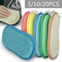 Kitchen Sponges for Dishwashing Non-Scratch Microfiber Magic Sponge Brush Non Stick Pot Cleaning Cloth Kitchen Supplies