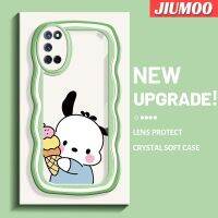 เคส JIUMOO สำหรับ OPPO เคส A92 A52 4G น่ารักจาก Sanrio Pochacco ลายครีมเคสโทรศัพท์แบบใสนิ่มเคสซิลิโคนแฟชั่นเคสเลนส์กล้องถ่ายรูปโปร่งใสกันกระแทก