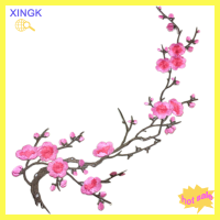 XINGK สวยงามปักพลัมดอกไม้แพทช์เหล็ก/เย็บบน applique Motif CRAFT