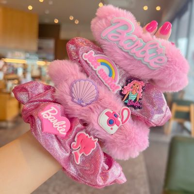 IDENT แฟชั่นสำหรับผู้หญิง ตุ๊กตาบาร์บี้ scrunchie อีลาสติก สีทึบทึบ เชือกมัดผม ที่มัดผม หางม้าหางม้า ยางรัดผม สำหรับผู้หญิง