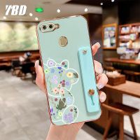 YBDเคสป้องกันข้อมือแฟชั่นสำหรับ OPPO A7 A5S A12 A11K F9 F9 Pro โปรเคสโทรศัพท์น่ารักแบบเส้นกราฟฟิตีเคสโทรศัพท์นิ่มลายหมีดอกไม้