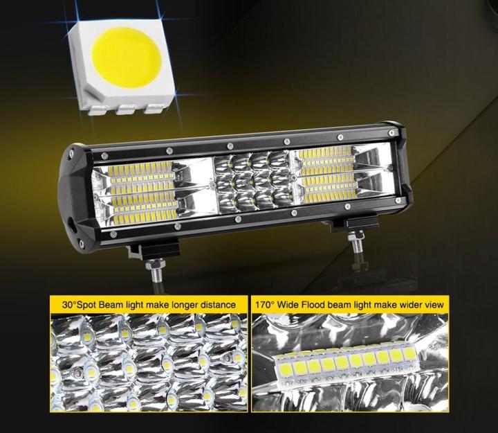 led-light-bar-combo-beam-ไฟรถยนต์-ไฟหน้า-ไฟเรือ-180w-ขนาด-12-นิ้ว-รุ่น-combo-beam-superbright-เเสงขาว-จำนวน-1-ชิ้น