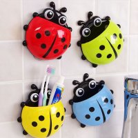 Cartoon Tooth Storage Rack Organiser Creative Cute Ladybug Sucker Toothbrush Toothpaste Holder Kitchen Bathroom Acidcessories