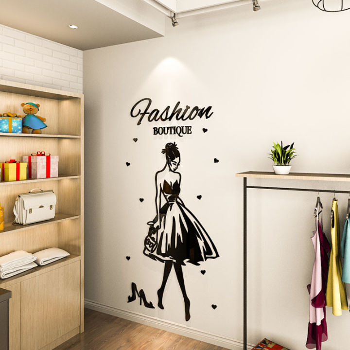 womens-clothing-store-decoration-3d-acrylic-wall-stickers-storefront-wall-stickers