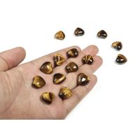 1PC Natural Golden Tiger Eye Mini Heart Shape / High Quality / Tigers Eye good for growing your confidence and strength.