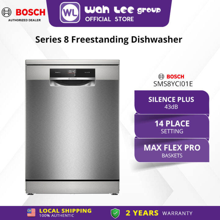 Bosch Series 8 Freestanding Dishwasher Stainless Steel Homeconnect 