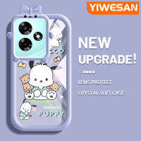 YIWESAN เคสสำหรับ Infix 30 Pro,ขายดี30i ร้อน20 Play 20i ร้อน9เล่นร้อนลวดลายการ์ตูนสุนัขน่ารักโปร่งใสใหม่อัพเกรดซิลิโคนนุ่มใสบางและรู้สึกดีฝาครอบป้องกันเคสมือถือกันกระแทก