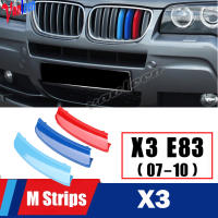 สำหรับ BMW X3 Series E83 2007-2010รถ3D M จัดแต่งทรงผมกระจังหน้าตัดกันชนปกแถบสติกเกอร์อุปกรณ์ภายนอกตกแต่ง