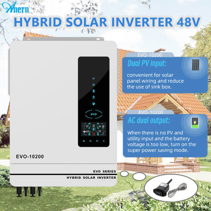Anern Hybrid Solar Inverter 10KW Hybrid Inverter 48V On Grid Off Grid