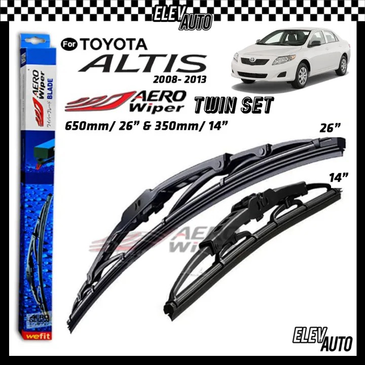 Toyota Altis 20082013 AERO Twin Set Wiper Blade VALUE Pack (14"/26