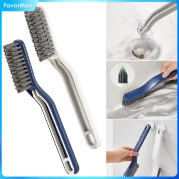 2 Pcs Cleaning Brush Small Scrub Brush for Cleaning Sink Scrub Brush,  Bathroom Kitchen Edge Corner Grout Cleaning Brushes, Sliding Door or Window  Track Cleaning Brush 