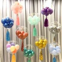 1pcs inch BoBo Balloon Transparent Rubber Balloon Birthday Happy Sticker for Party Decoration Supplies Toys