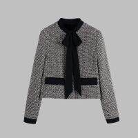 European and American style 2080240 French retro bow small fragrant jacket for women autumn winter thick 02080240087