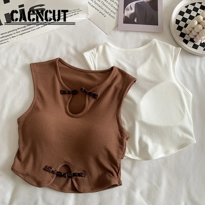 cacncut-กระดุมสไตล์จีนย้อนยุคแผ่นดิสก์เสื้อหน้าอกแขนกุดมีแผ่นหน้าอกหนึ่งเสื้อแนบเนื้อด้วย-spice-cutout-heart-spice-desire-top