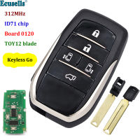 Oibwye ชิปอัจฉริยะไร้กุญแจกุญแจรีโมต5ปุ่มชิป ID71 312MHz สำหรับ Toyota บอร์ด0120 TOY12 Balde