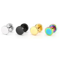 TOOCNIPA 2pcs Fashion Stainless Steel Fake Cheater Ear Plugs Gauge Body Jewelry Pierceing Earring For Men Hot Sale Free Shipping