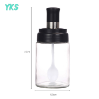 ?【Lowest price】YKS ขวดปรุงรสแก้วเครื่องเทศขวดปรุงอาหารภาชนะเกลือน้ำมันครัวบาร์บีคิวเครื่องมือ