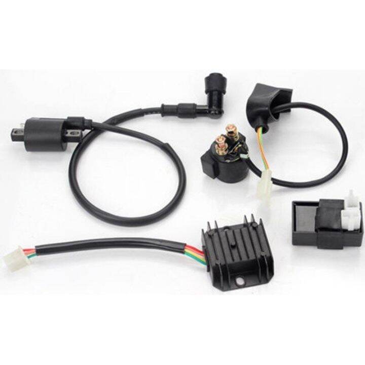 Motorcycle Ignition Coil 6 Pin CDI Voltage Regulator Rectifier Solenoid