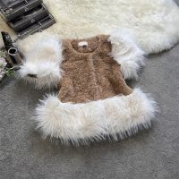 Restoring Ancient Ways In Qiu Dong Web Celebrity Maomao Fur Waistcoat Single-Breasted Splicing 1498 Heavy Imitation Fox Coat