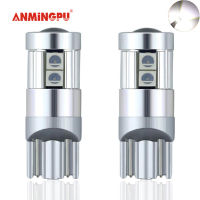 ANMINGPU 2Pcs T10แอลอีดีหลอดไฟขาว W5W โคมไฟ LED T10 Wedge 3030 5SMD ไฟตบแต่งภายใน12V 6000K (สีขาว)