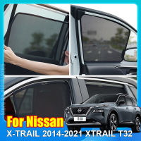 สำหรับนิสสัน X-TRAIL 2014-2021 XTRAIL T32แม่เหล็กรถหน้าต่างม่านบังแดดโล่ด้านหน้ากระจกด้านหลังด้านข้างม่านสีอาทิตย์ Visor