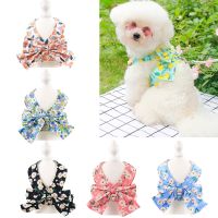 Breathable Dog Harness and Leash Set Floral Bowknot Cat Clothes for Small and Medium Dog Vest Leashes Pet Accessoires Leashes