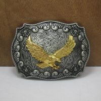 BuckleClub retro western flower eagle jeans gift  belt buckle FP-03523 pewter finish for men 4cm width loop drop shipping Belts