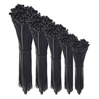 500PCS Black Heavy Duty Zip Ties 2.5 x 100mm, 2.5 x 150mm, 2.5 x 160mm, 2.5 x 200mm, 2.5 x 300 mm