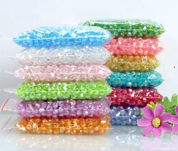 200 pcs Iridescent White AB Bubble Beads Plastic Craft Pearls 10mm Round