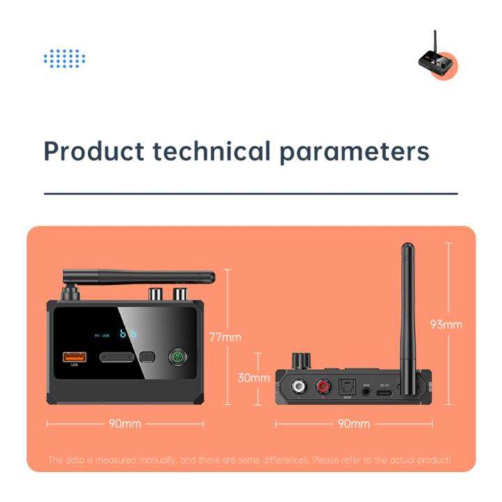 จอแสดงผลดิจิทัลอะแดปเตอร์เสียงไร้สายอะแดปเตอร์เต้ารับ-aux-rca-u-disk-บลูทูธรองรับการส่งผ่าน5-3-10เมตรสำหรับแท็บเล็ตโทรได้ลำโพง