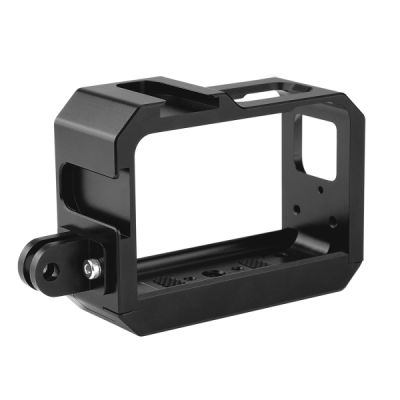 Puluz Aluminum Alloy Frame Mount Case Protective Case พร้อมสล็อตฐานรองเท้าเย็นและอะแดปเตอร์ฐานขาตั้งกล้องสำหรับ Insta360 One R