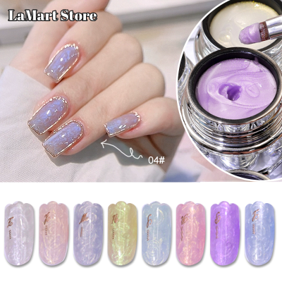 LaMart Store💅🏻【VINIAMY】15 เฉดสี สีทาเล็บเจล สีเจล โทนสีมุก ธรรมชาติ ขวดแดง UV Nail Gel P-olish Peral Thread Shell Nail Glue Nail Art Design Semi-Permanent Nail Gel