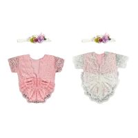 ✣✹ lbfdjq Infantil Fotografia Props Romper Headband Bebê Foto Roupas Set Photoshooting Presente Do Chuveiro Recém-nascido