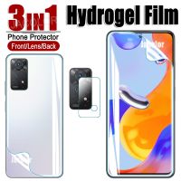 3 IN 1 Hydrogel Film Note 4G/5G 11E 11S 11T 10 10S 10T 9 9S Protector Back Gel Film Camera Glass 【hot】