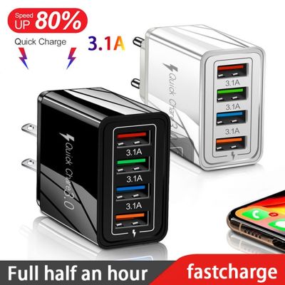 USB Charger Quick Charge 3.0 EU/US Plug For Phone Adapter for iPhone 14 Pro Max Tablet Portable Wall Mobile Charger Fast Charger