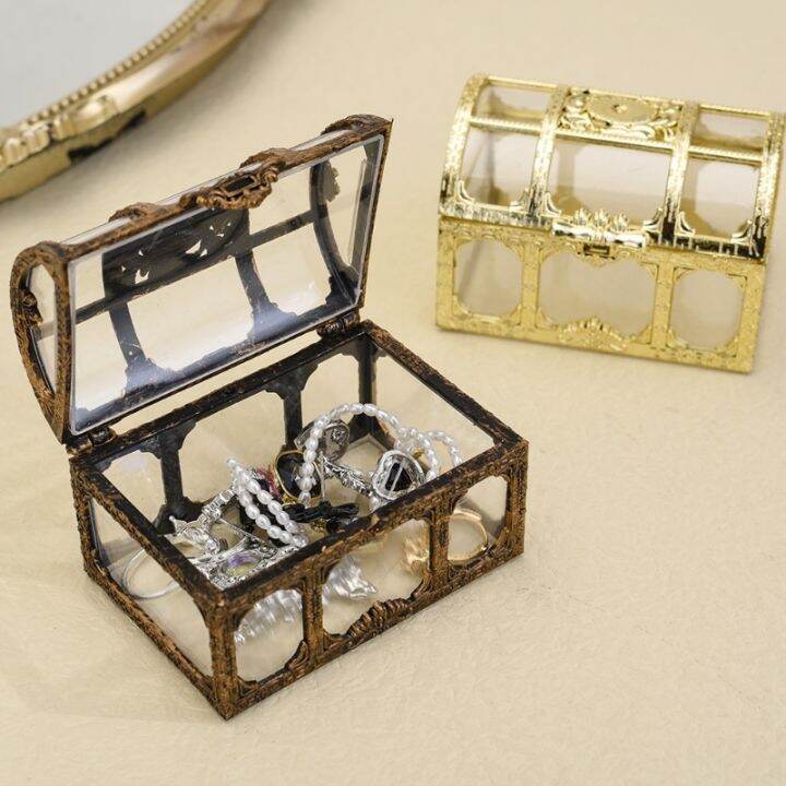 【GRREN】 Portable Treasure Chest Jewelry Box Simple Creative Retro Ring