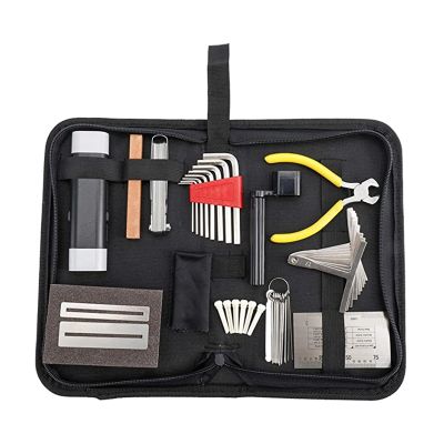 45 Piece Guitar Repair and Maintenance Kit Replacement for Acoustic Guitar, Electric Guitar, Ukulele, Double Bass, Banjo