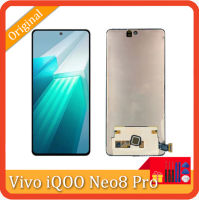 6.78 "ต้นฉบับ AMOLED สำหรับ Vivo IQOO Neo8 Pro ชิ้นส่วนจอสัมผัสแอลซีดีของเครื่องแปลงดิจิทัลอะไหล่สำหรับ Vivo IQOO Neo 8Pro