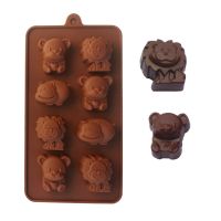 GL-แม่พิมพ์ ซิลิโคน รูปสัตว์ 8 ช่อง (คละสี) animal silicone mold