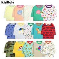 Unisex Newborn Long-Sleeved 3-Pack T-Shirts Baby Boys Girls 3-24M Cotton Clothes Toddler Cartoon Clothing 2022