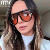 Fashion Oversized Round Pilot Sunglasses New Women Men Luxury Brand Designer Sun Glasses Goggle Lady Trends Punk Shades Eyewear Cycling Sunglasses