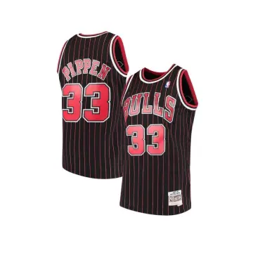 Oversize Bulls 24 Basketball Jersey Red Bull Striped