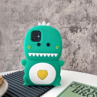 ㍿✽ Wysokiej jakości 3D Cute cartoon dinozaur miękkiego silikonu etui na telefony dla apple iphone 7 8 plus 11 Pro X XS XR MAX 12 MiNi SE 6 6S okładka