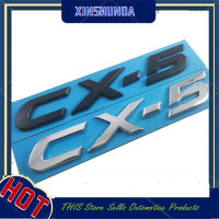 XSD 1 X ABS CX5สีดำโครเมี่ยม Logo Huruf รถยนต์รูปลอกตราสติกเกอร์สัญลักษณ์อัตโนมัติแทนที่สำหรับ CX-5 MAZDA